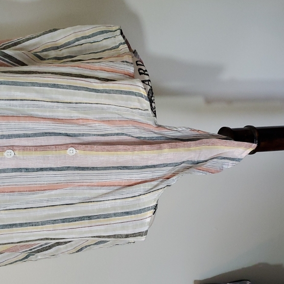 Sleeveless,  striped, front knot top - Picture 3 of 6